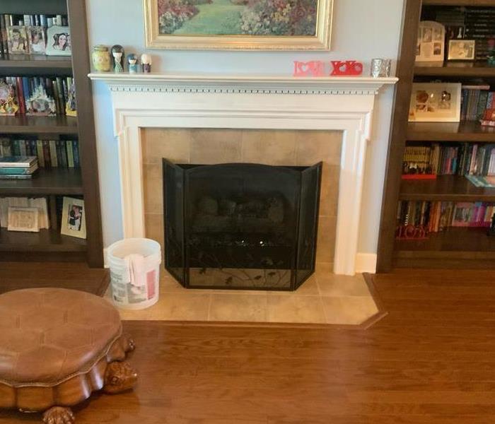 After SERVPRO of South Fleming Island fire damage restoration services cleaned smoke and soot damage from this fireplace