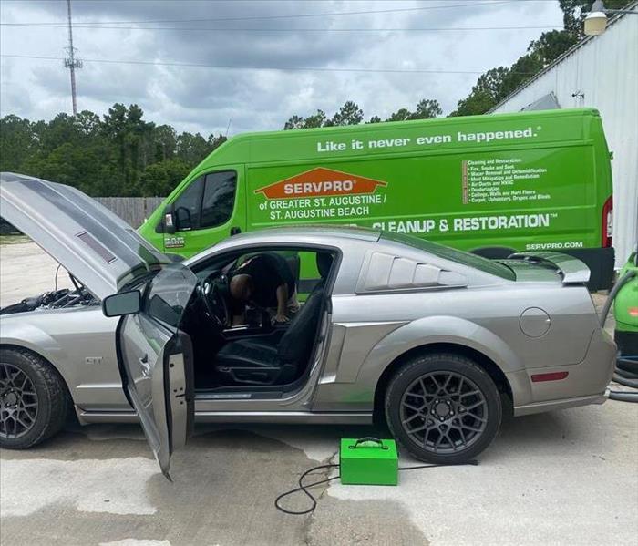SERVPRO Cleaning Mustang GT