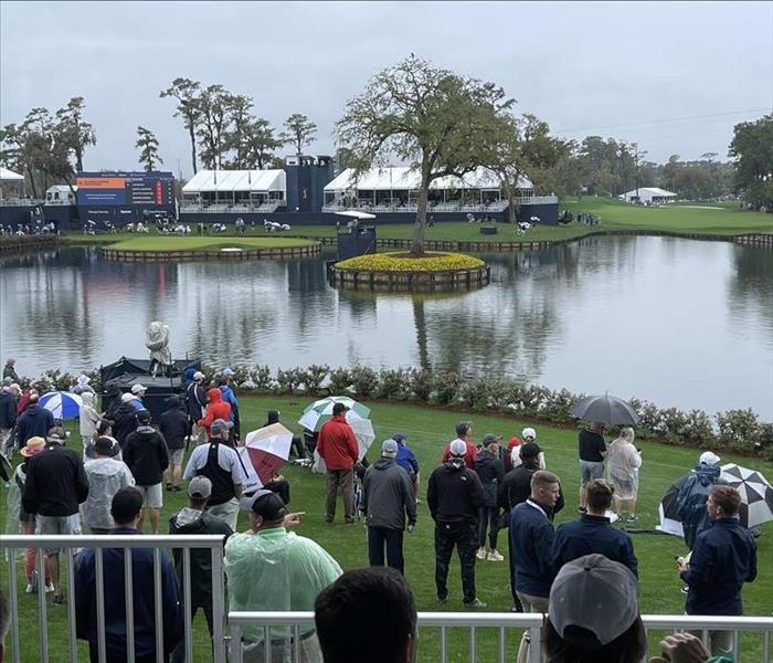 SERVPRO of South Fleming Island attended the players championship at tpc sawgrass and sat overlooking the iconic 17th hole 