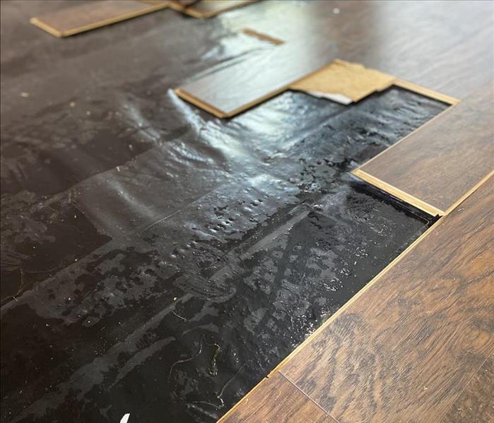 Water damaged flooring 