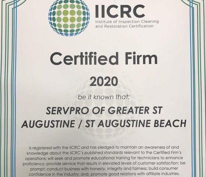 IICRC certified SERVPRO
